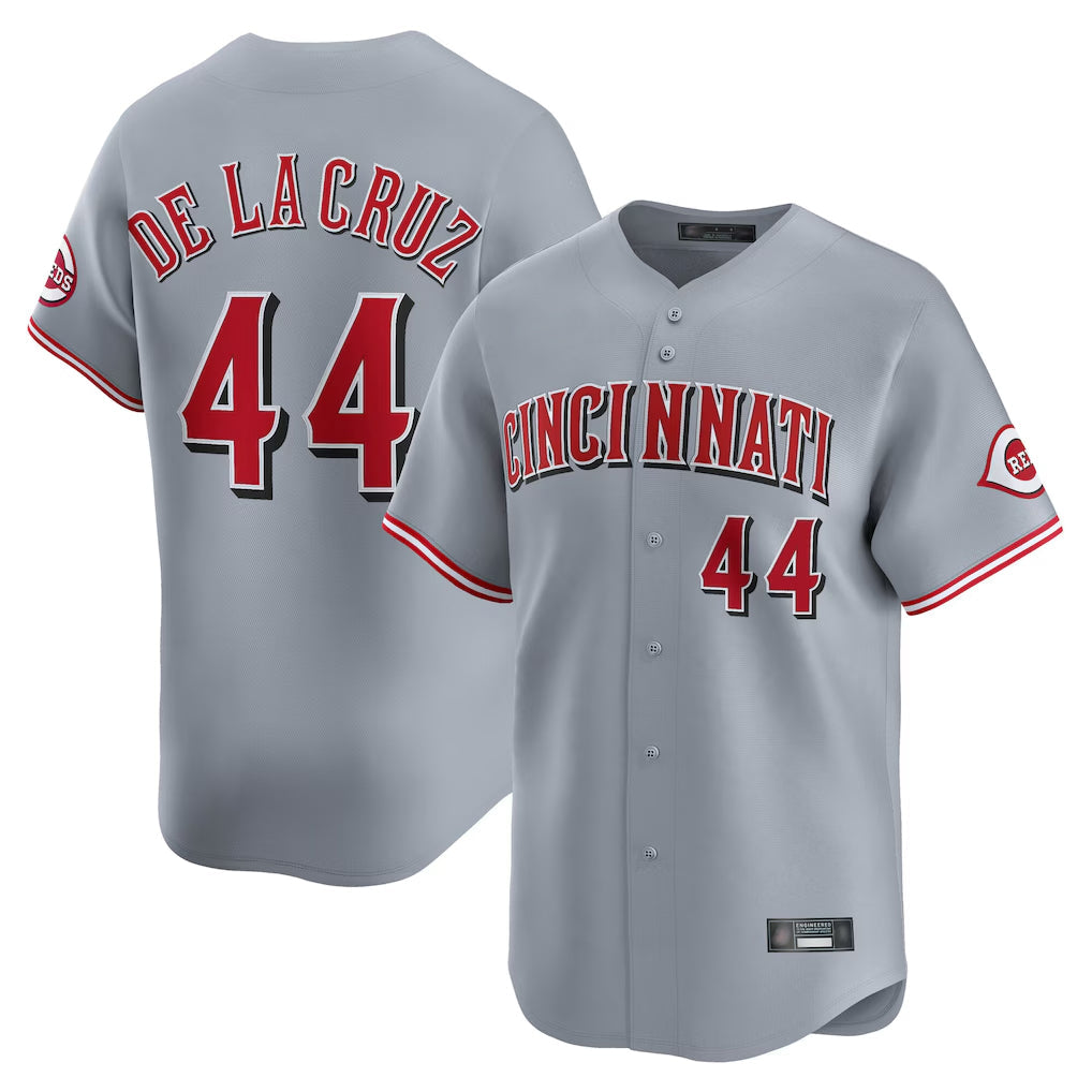 Jamed C.Reds #44 Elly De La Cruz Player Gray Home Limited Stitched Jerseys