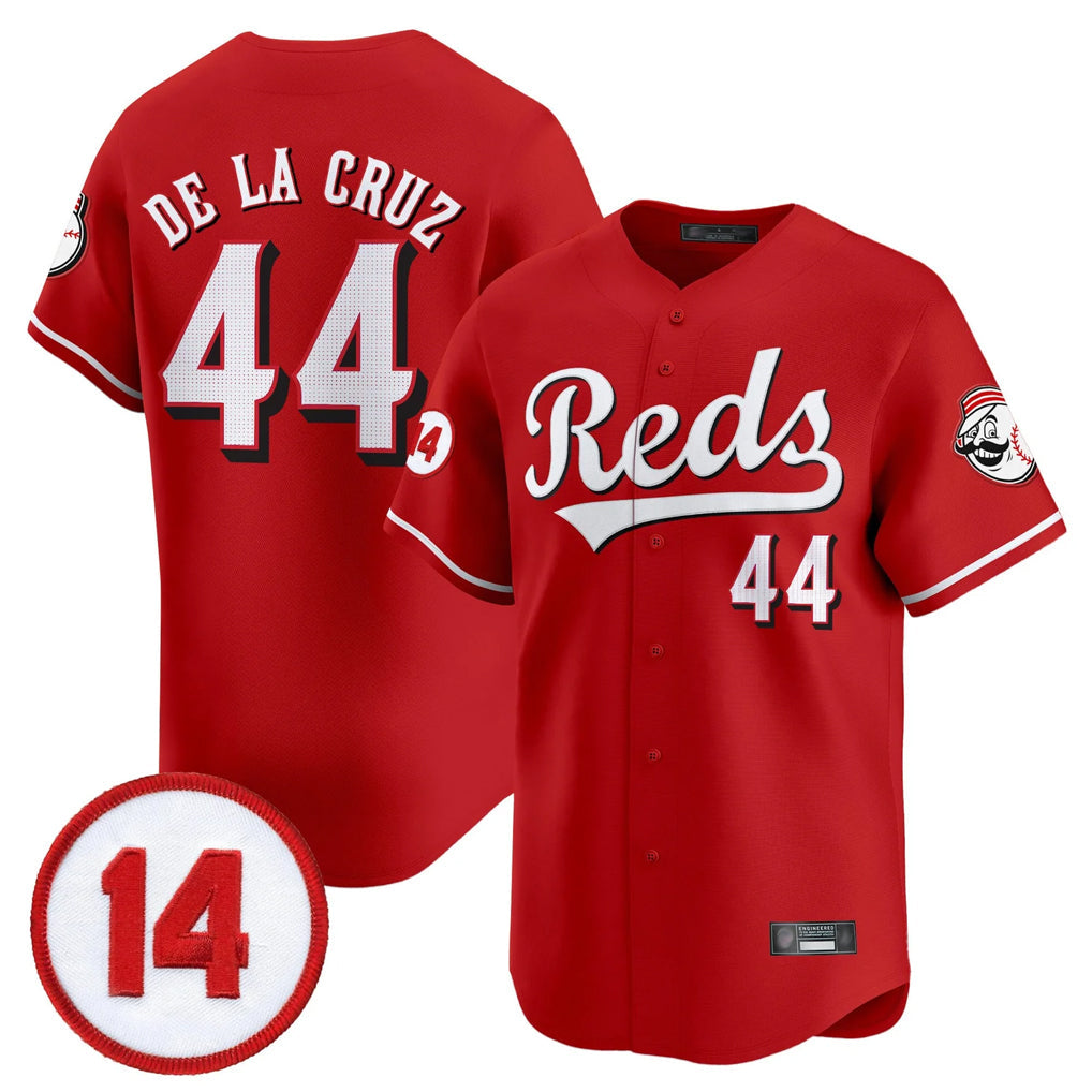 Jamed C.Reds #44 Elly De La Cruz Player Red Vapor Premier Limited Home Stitched Jerseys