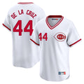 Jamed C.Reds #44 Elly De La Cruz Player White Cooperstown Collection Limited Stitched Jerseys