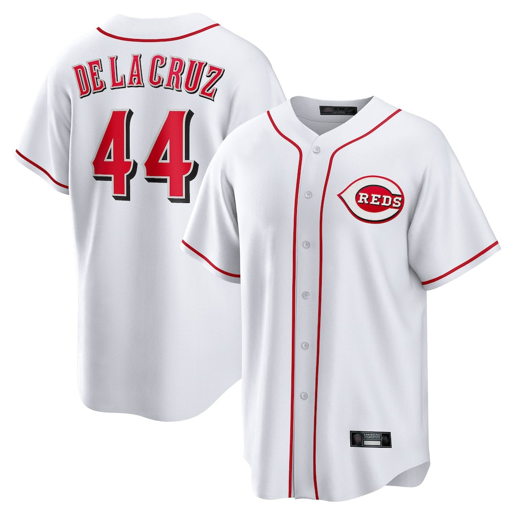 Jamed C.Reds #44 Elly De La Cruz Player White Game Home Stitched Jerseys