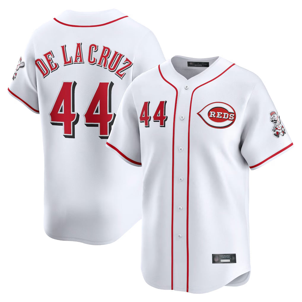 Jamed C.Reds #44 Elly De La Cruz Player White Home Limited Stitched Jerseys