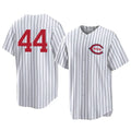 Jamed C.Reds #44 Elly De La Cruz Player White Stripe Field of Dreams Game Home Stitched Jerseys
