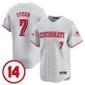 Jamed C.Reds #7 Spencer Steer Player Gray Vapor Premier Limited Home Stitched Jerseys
