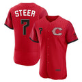 Jamed C.Reds #7 Spencer Steer Player Red 2026 City Connect Limited Elite Home Stitched Jerseys