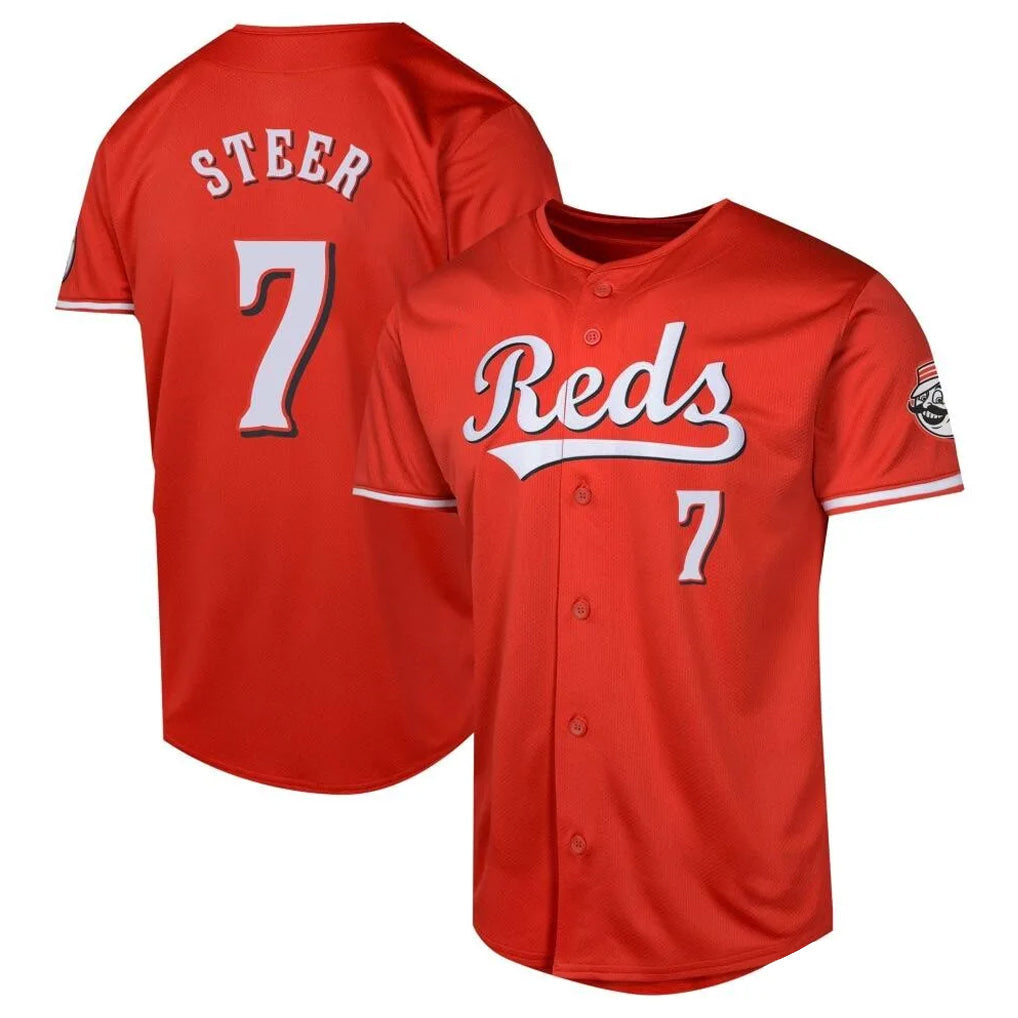 Jamed C.Reds #7 Spencer Steer Player Red 2026 City Connect Limited Home Stitched Jerseys