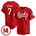 Jamed C.Reds #7 Spencer Steer Player Red Vapor Premier Limited Home Stitched Jerseys