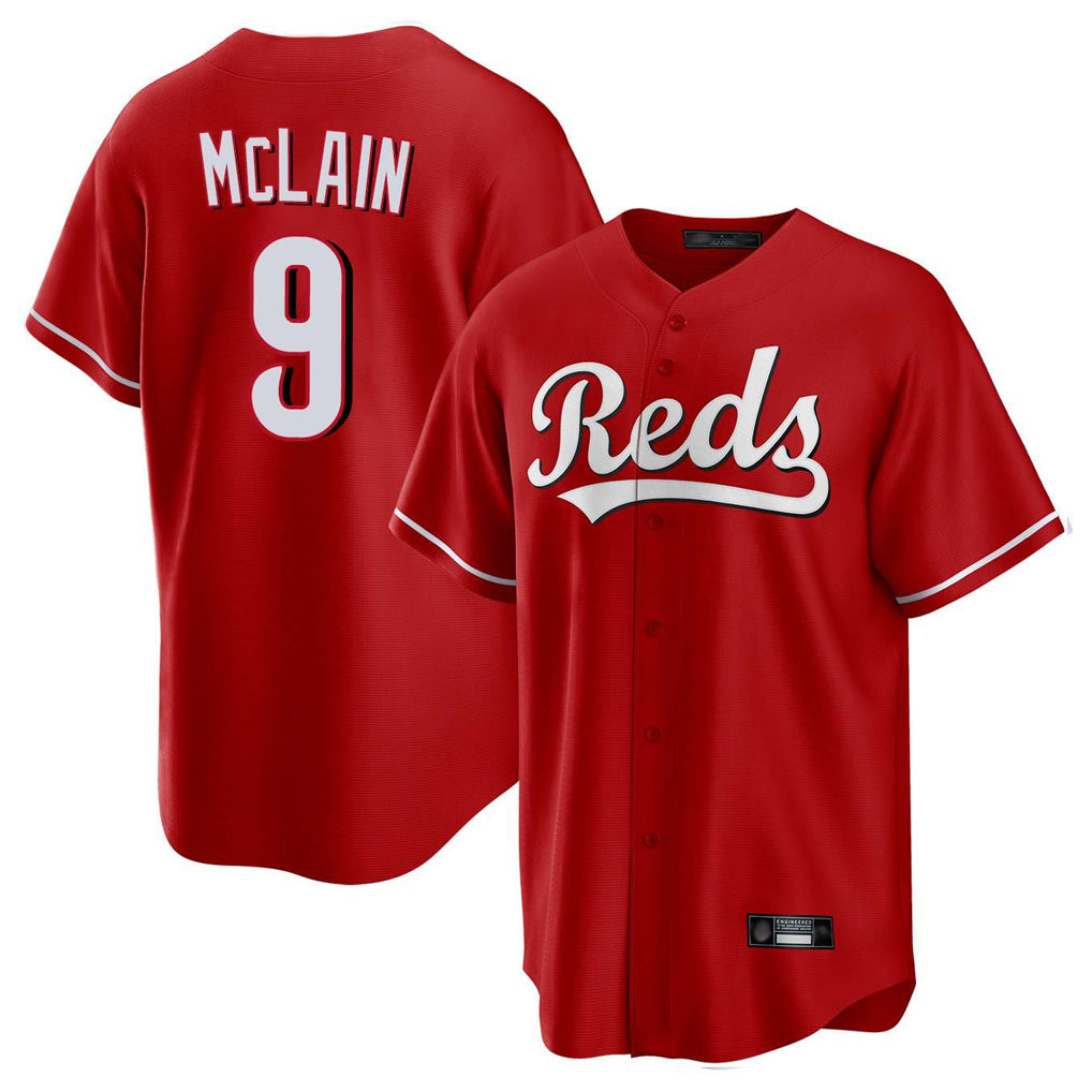 Jamed C.Reds #9 Matt McLain Player Red Home Game Stitched Jerseys