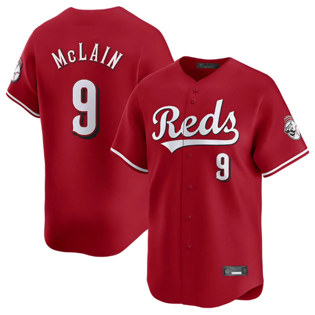 Jamed C.Reds #9 Matt McLain Player Red Home Limited Stitched Jerseys