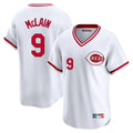 Jamed C.Reds #9 Matt McLain Player White Cooperstown Collection Limited T-shirt Home Stitched Jerseys