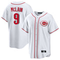 Jamed C.Reds #9 Matt McLain Player White Game Home Stitched Jerseys