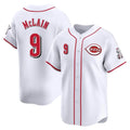 Jamed C.Reds #9 Matt McLain Player White Home Limited Stitched Jerseys