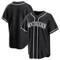 Jamed C.Rockies Black Fashion Out Home Game Blank Player Stitched Jerseys