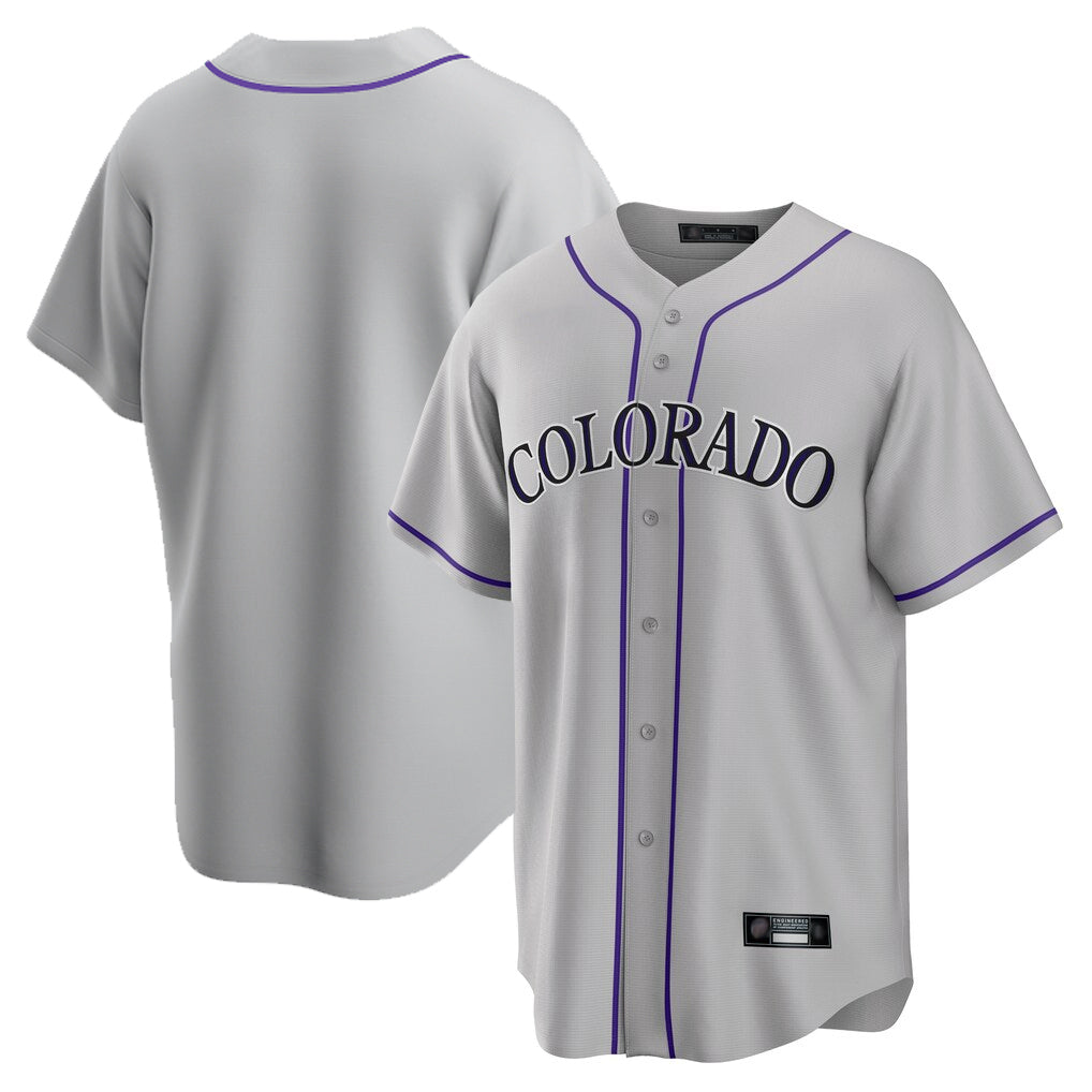 Jamed C.Rockies Gray Game Home Blank Player Stitched Jerseys