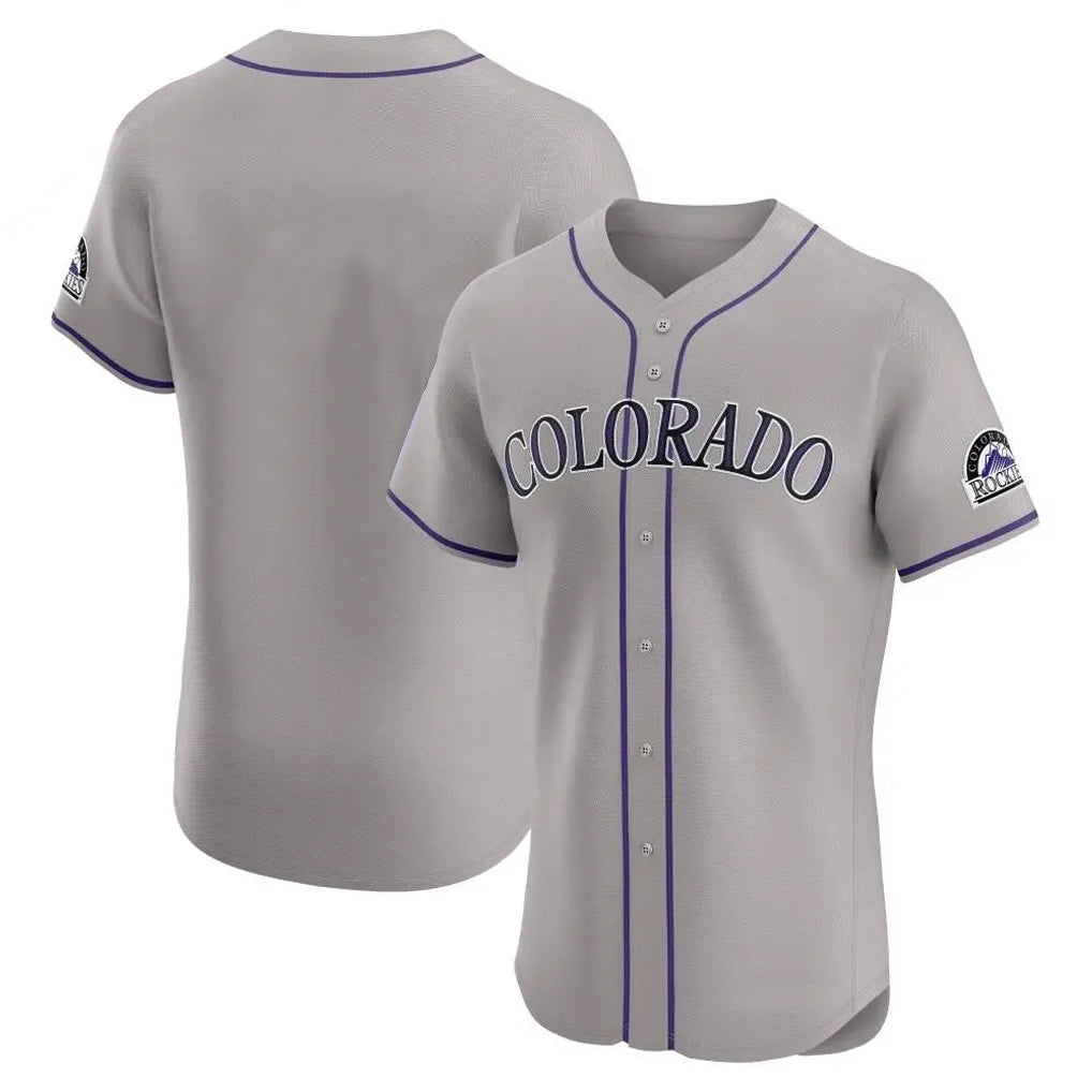 Jamed C.Rockies Gray Limited Elite Home Blank Player Stitched Jerseys