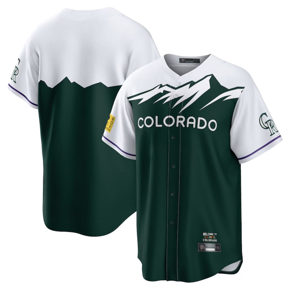 Jamed C.Rockies Green City Connect Home Game Blank Player Stitched Jerseys
