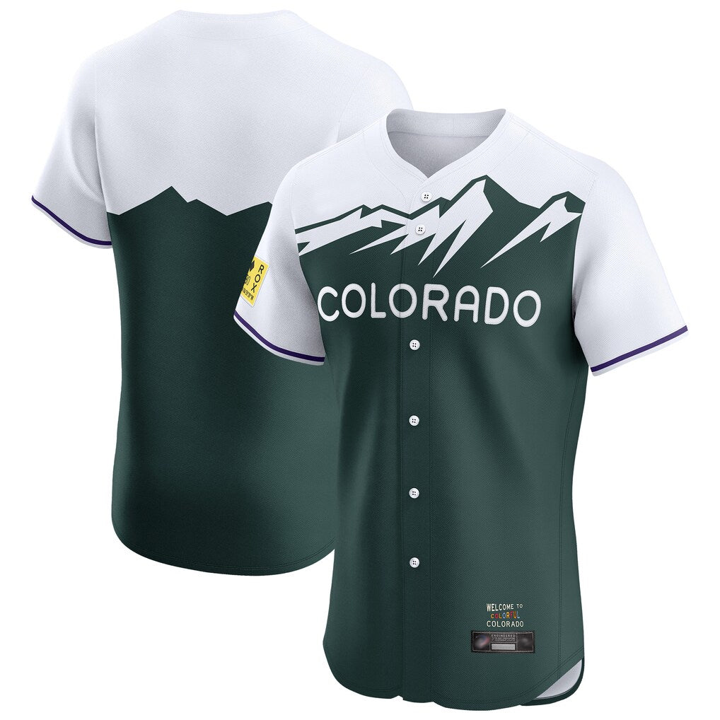 Jamed C.Rockies Green City Connect Limited Elite Home Blank Player Stitched Jerseys