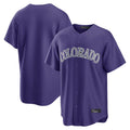 Jamed C.Rockies Purple Game Home Blank Player Stitched Jerseys