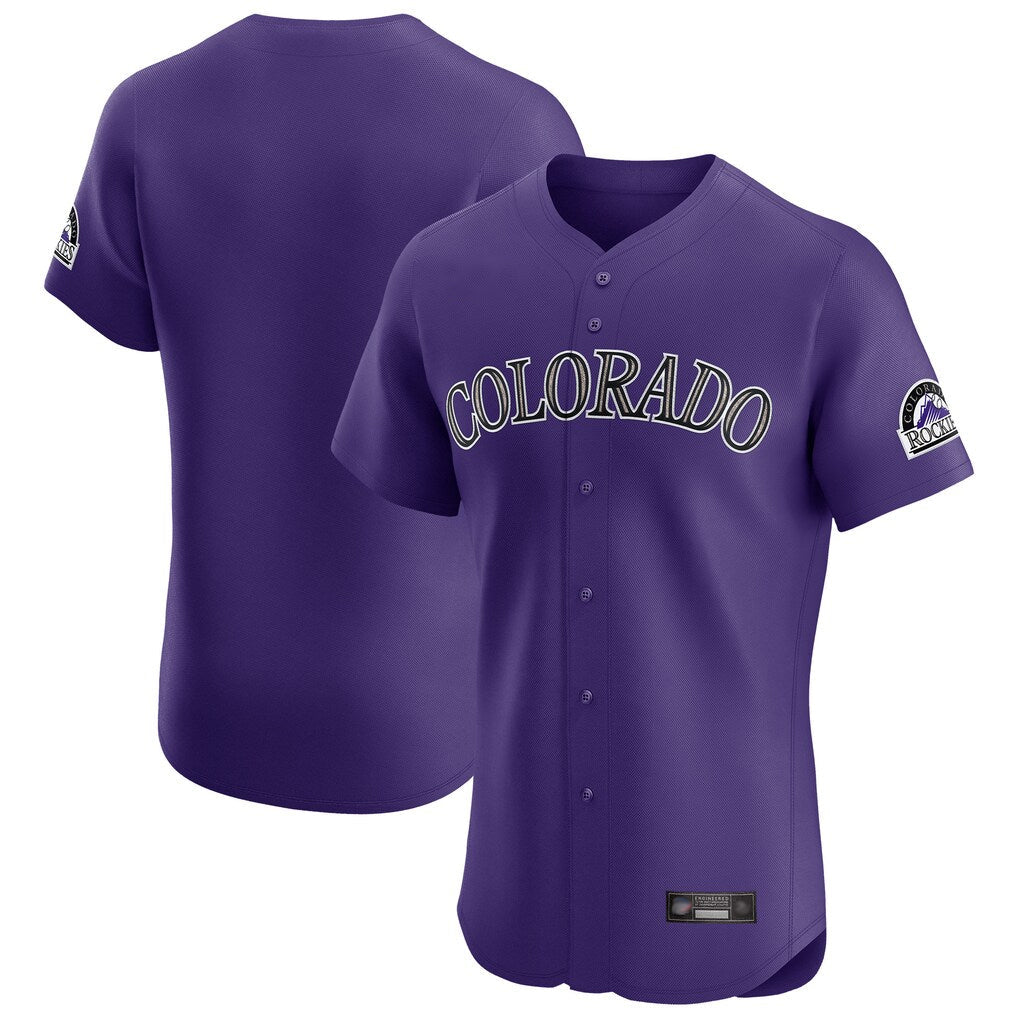Jamed C.Rockies Purple Limited Elite Home Blank Player Stitched Jerseys