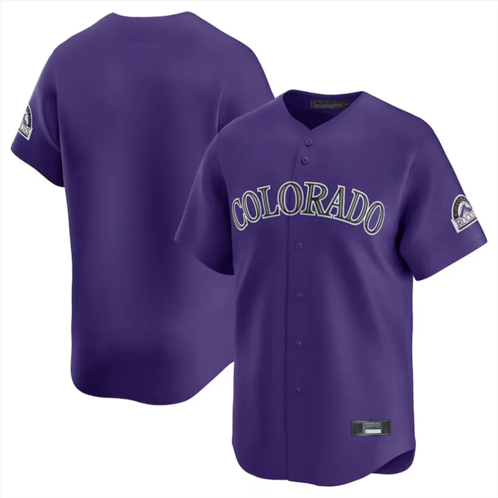 Jamed C.Rockies Purple Limited Home Blank Player Stitched Jerseys
