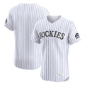 Jamed C.Rockies White Limited Home Blank Player Stitched Jerseys
