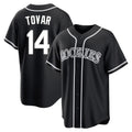 Jamed C.Rockies #14 Ezequiel Tovar Player Black Fashion Out Home Game Stitched Jerseys