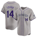 Jamed C.Rockies #14 Ezequiel Tovar Player Gray Limited Home Stitched Jerseys