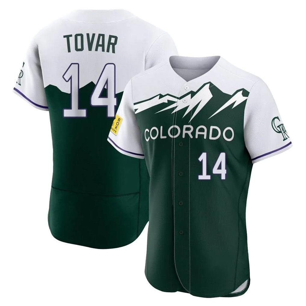 Jamed C.Rockies #14 Ezequiel Tovar Player Green City Connect Limited Elite Home Stitched Jerseys