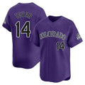 Jamed C.Rockies #14 Ezequiel Tovar Player Purple Limited Home Stitched Jerseys