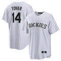 Jamed C.Rockies #14 Ezequiel Tovar Player White Game Home Stitched Jerseys