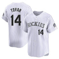 Jamed C.Rockies #14 Ezequiel Tovar Player White Limited Home Stitched Jerseys