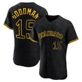 Jamed C.Rockies #15 Hunter Goodman Player Black Snake Skin City Limited Elite Home Stitched Jerseys