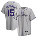 Jamed C.Rockies #15 Hunter Goodman Player Gray Game Home Stitched Jerseys