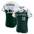 Jamed C.Rockies #15 Hunter Goodman Player Green City Connect Limited Elite Home Stitched Jerseys