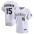 Jamed C.Rockies #15 Hunter Goodman Player White Limited Home Stitched Jerseys