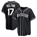 Jamed C.Rockies #17 Todd Helton Player Black Fashion Out Home Game Stitched Jerseys