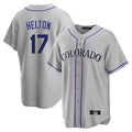 Jamed C.Rockies #17 Todd Helton Player Gray Game Home Stitched Jerseys