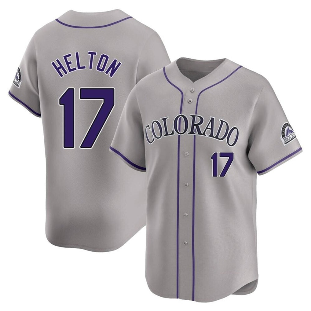 Jamed C.Rockies #17 Todd Helton Player Gray Limited Home Stitched Jerseys