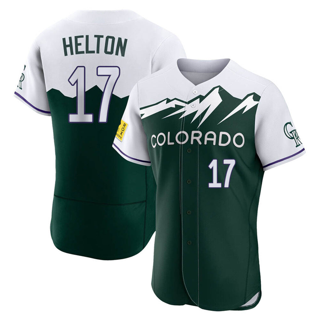 Jamed C.Rockies #17 Todd Helton Player Green City Connect Limited Elite Home Stitched Jerseys