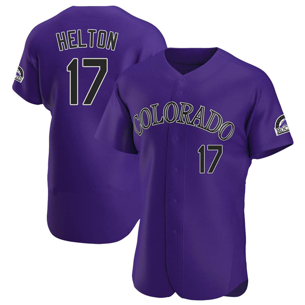 Jamed C.Rockies #17 Todd Helton Player Purple Limited Elite Home Stitched Jerseys