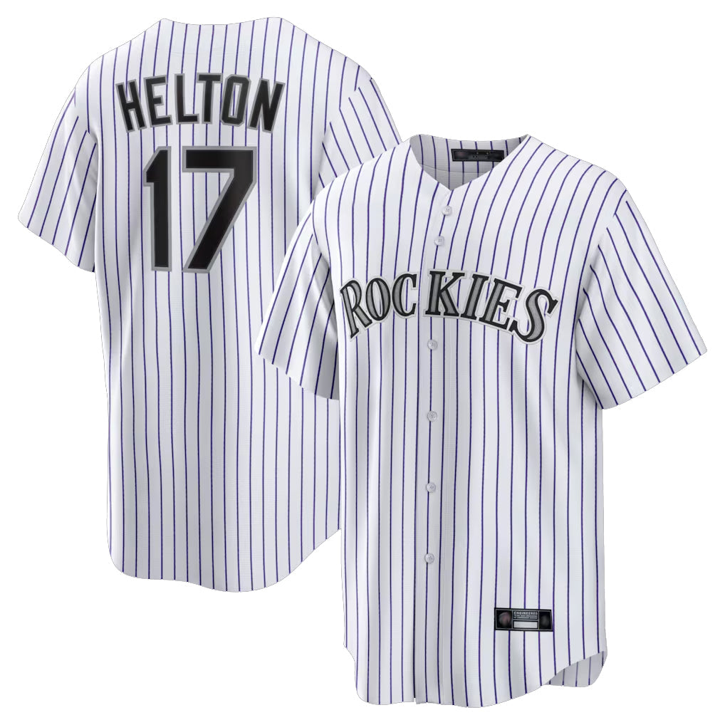 Jamed C.Rockies #17 Todd Helton Player White Game Home Stitched Jerseys