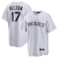 Jamed C.Rockies #17 Todd Helton Player White Game Home Stitched Jerseys