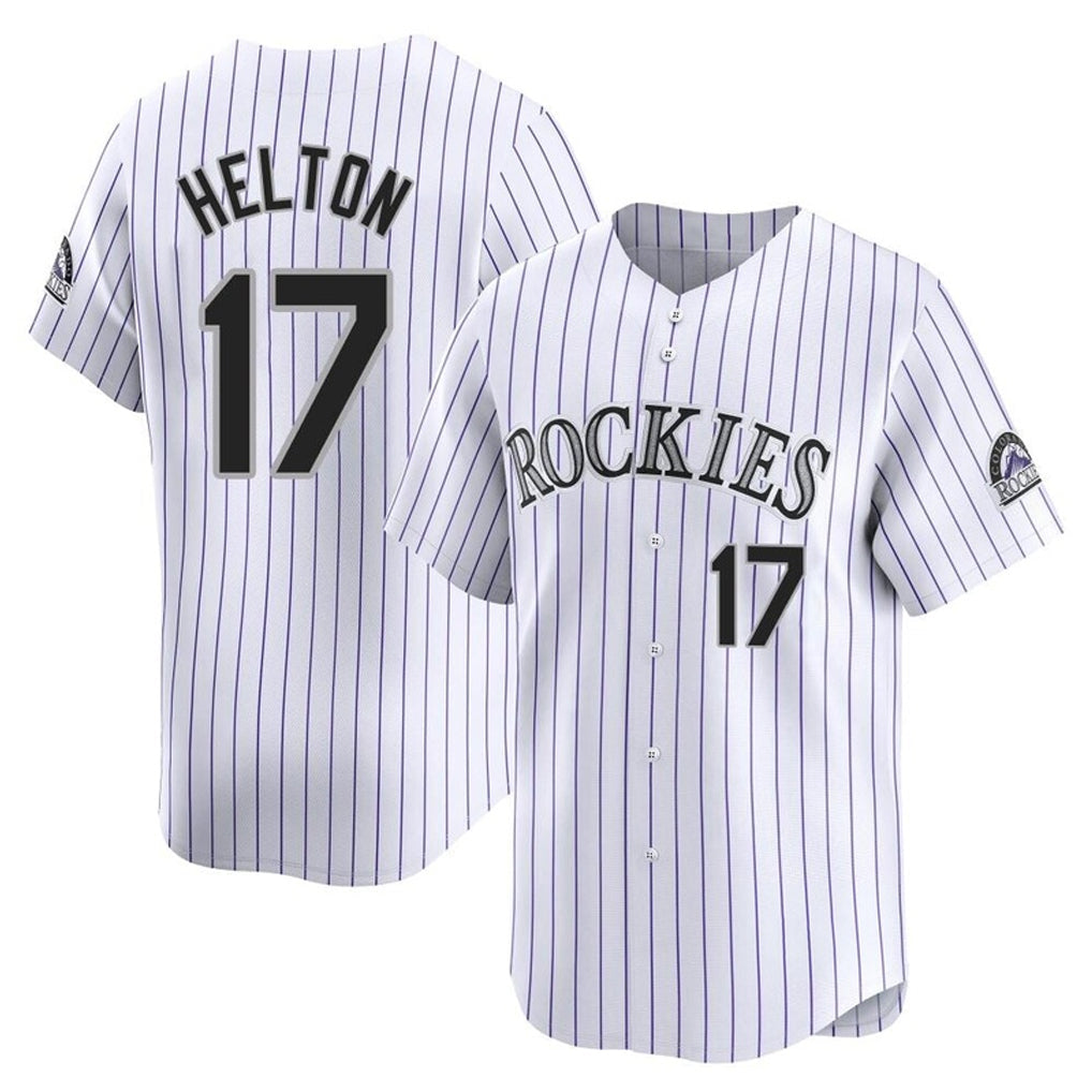 Jamed C.Rockies #17 Todd Helton Player White Limited Home Stitched Jerseys