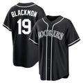 Jamed C.Rockies #19 Charlie Blackmon Player Black Fashion Out Home Game Stitched Jerseys