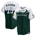 Jamed C.Rockies #19 Charlie Blackmon Player Green City Connect Home Game Stitched Jerseys