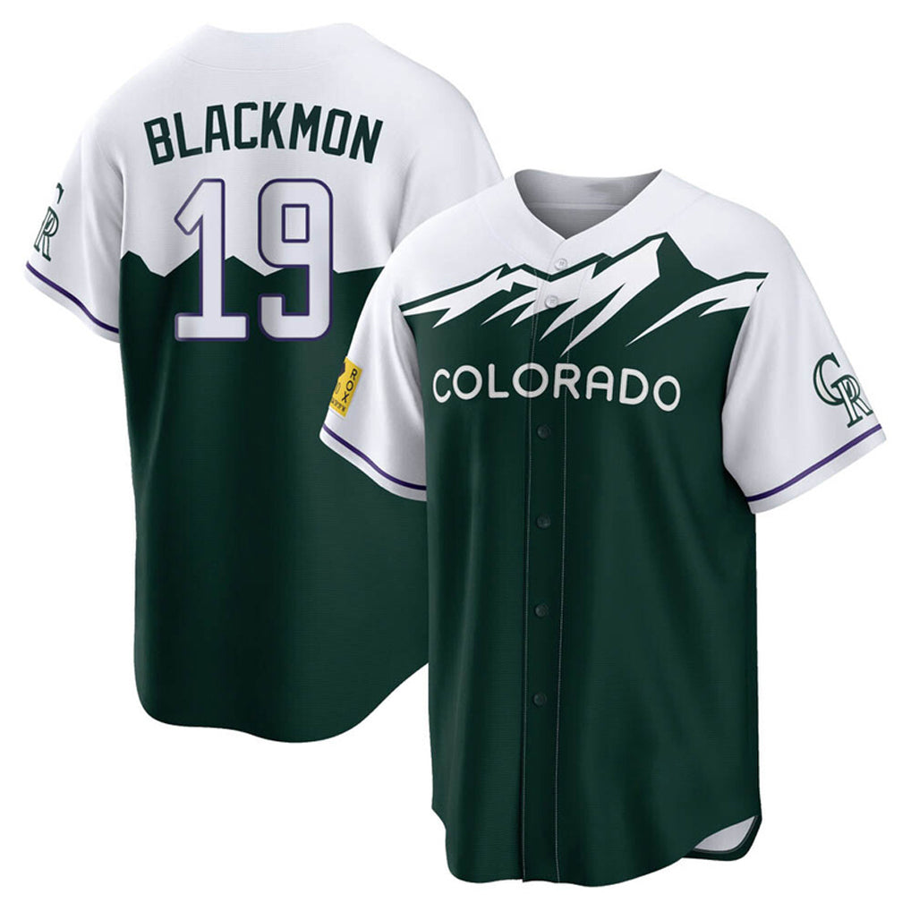 Jamed C.Rockies #19 Charlie Blackmon Player Green City Connect Home Game Stitched Jerseys