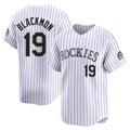 Jamed C.Rockies #19 Charlie Blackmon Player White Limited Home Stitched Jerseys