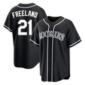 Jamed C.Rockies #21 Kyle Freeland Player Black Fashion Out Home Game Stitched Jerseys