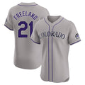 Jamed C.Rockies #21 Kyle Freeland Player Gray Limited Elite Home Stitched Jerseys