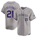 Jamed C.Rockies #21 Kyle Freeland Player Gray Limited Home Stitched Jerseys