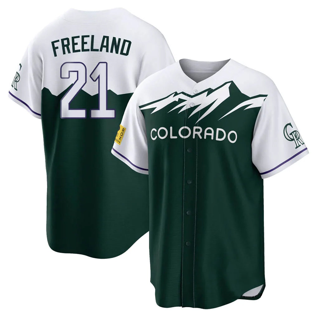 Jamed C.Rockies #21 Kyle Freeland Player Green City Connect Home Game Stitched Jerseys